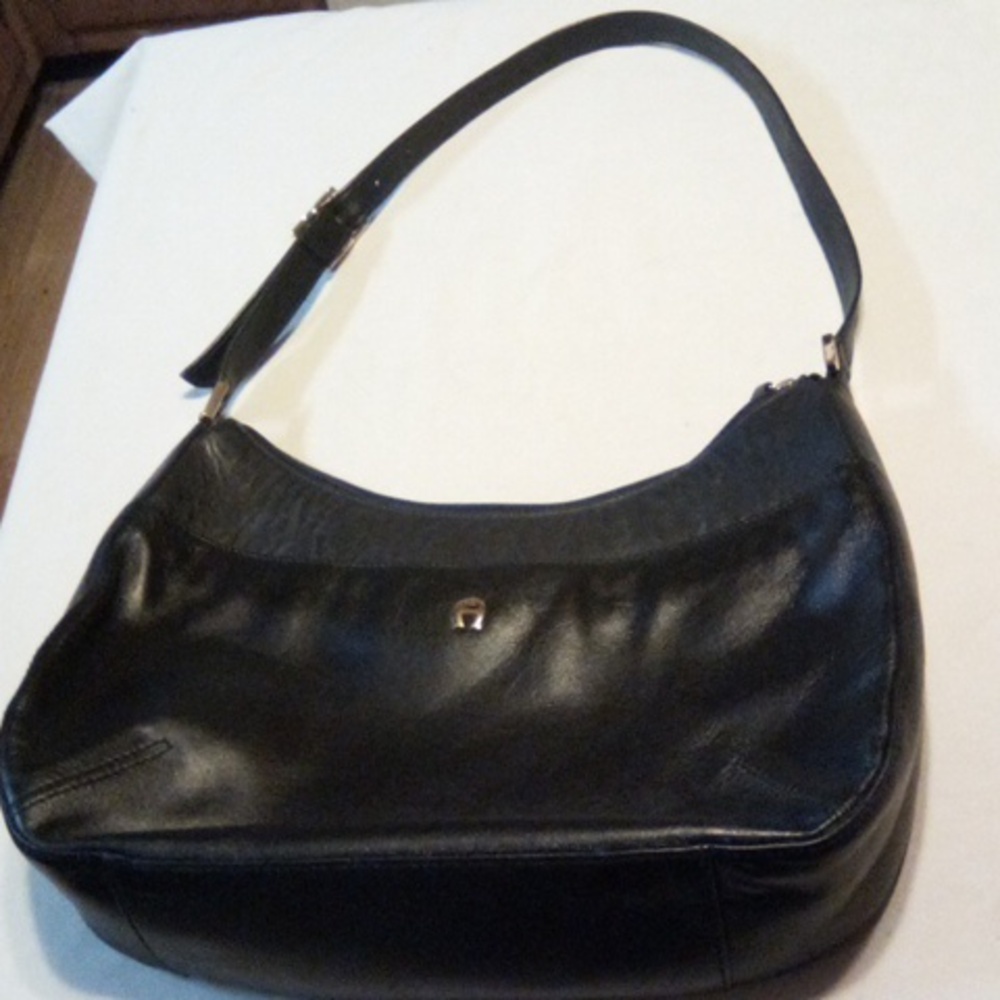Etienne Aigner purse black adjustable strap several sections